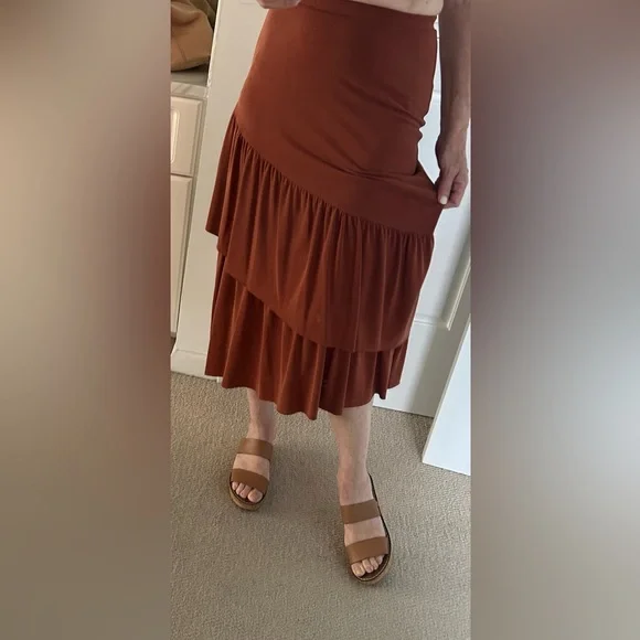 Anthropologie Rust Maxi Skirt - Picture 3 of 4